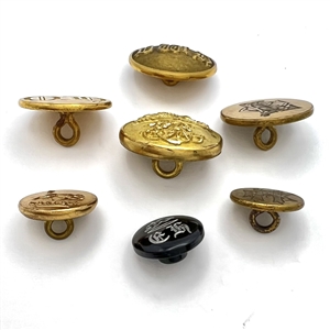 Seven hunt club buttons.