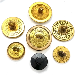 Seven hunt club buttons.