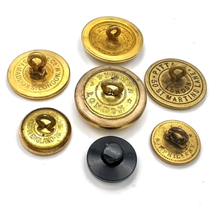 Seven hunt club buttons.