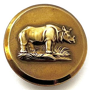 RARE rhino sporting button with Hammond Turner back mark. 
