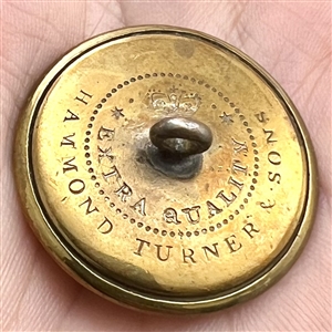 RARE rhino sporting button with Hammond Turner back mark. 