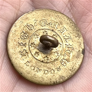 Artillery corps brass uniform button.