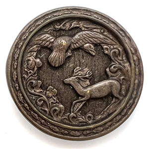 Fable button of “Eagle and the Stag."