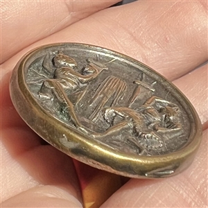 Unusual brass stud of monkey's dancing.