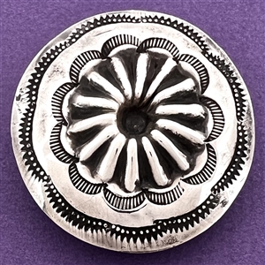 Native American silver button.