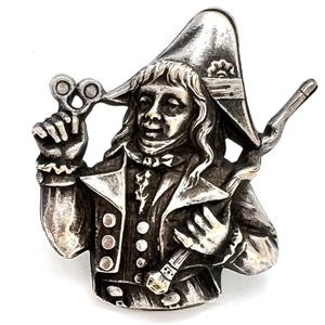 Realistic “Incroyable" in quizzing pose button.