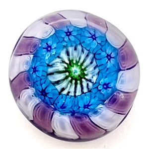 Gorgeous studio glass paperweight button (unsigned.) 