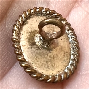 Oval Italian micro mosaic of a pyramid.