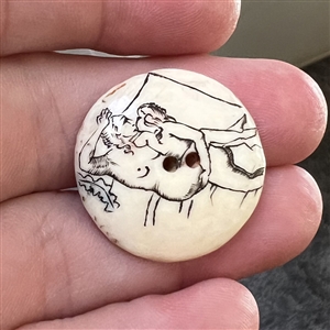 Naughty button of two women interacting.