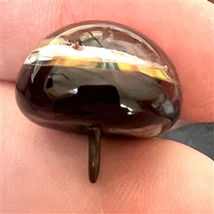 Fabulous Murrine glass studio paperweight button of a woman's face.