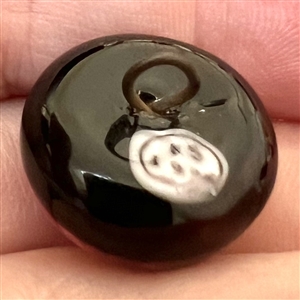 Fabulous Murrine glass studio paperweight button of a woman's face.