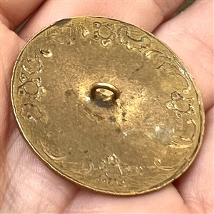 A 19th c. Enamel button of pansies.