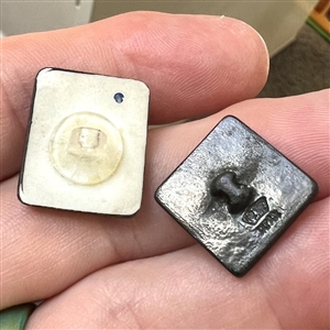 Two Arita Japanese porcelain buttons.