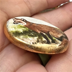 Birchcroft china button of a fox.