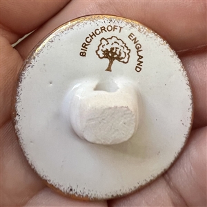 Birchcroft china button of a fox.