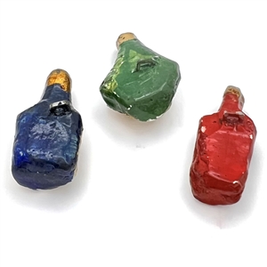 VERY RARE Marion Weeber paper maché buttons of liquor bottles.