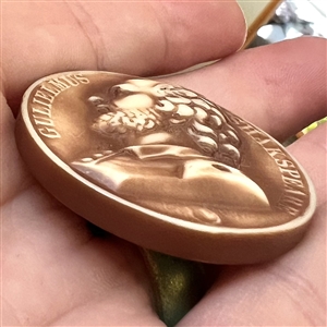 Vintage casein button of Shakespeare with verbal.