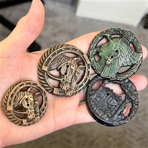 Four big Burwood buttons.