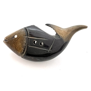 HUGE carved button of a fish.