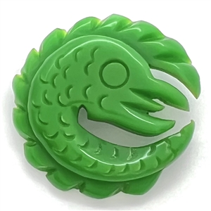 Vintage plastic button of a realistic shrimp (?)