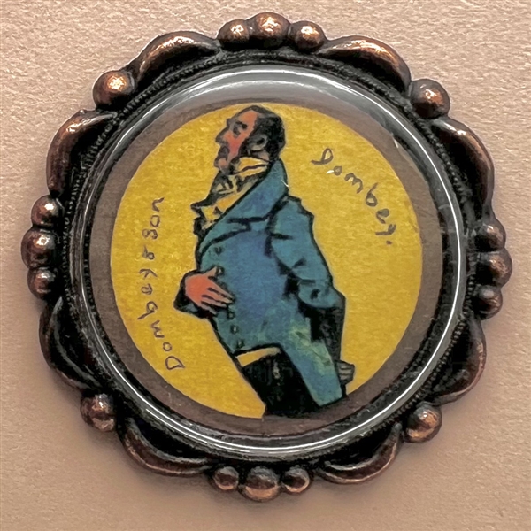 “Dombey"button from the Pickwick Papers.