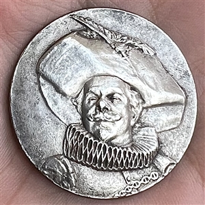 Silver plated button of Cyrano de Bergerac.