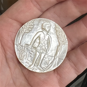 Bethlehem pearl button of Adam.