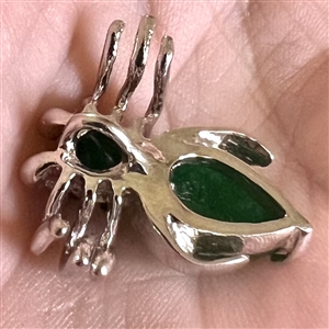 Realistic spider gemstone button.