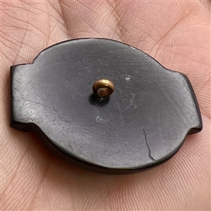 Vintage Bakelite button of realistic Asian lantern.