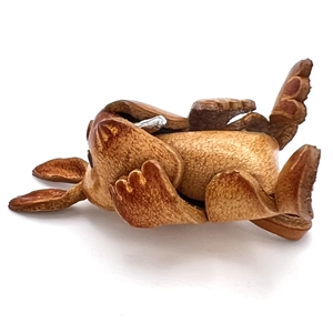 Leather button of a rabbit.