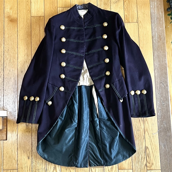 A 19th c. Livery uniform jacket with all thirty Livery monogram buttons of lord of household.