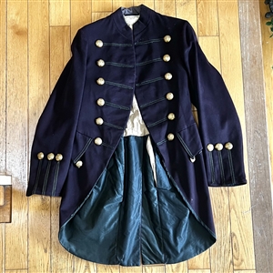 A 19th c. Livery uniform jacket with all thirty Livery monogram buttons of lord of household.