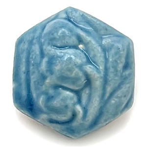 Couture button of lily of the valley by French ceramist Edmond Lachenal.