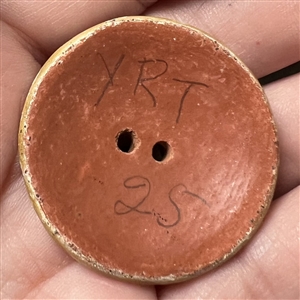 Zia pueblo Native American pottery button.