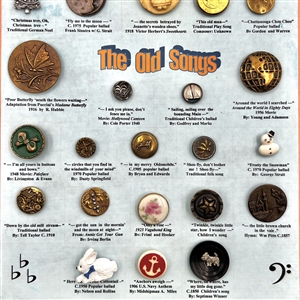 Card of twenty five buttons matched to songs.