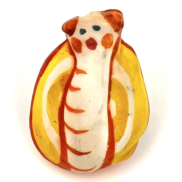 ADORABLE ceramic snail studio button by Diane Ford.