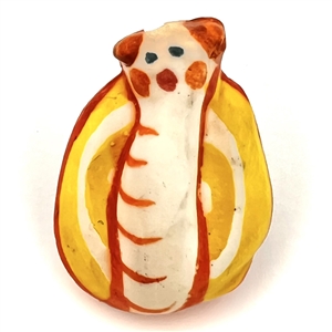 ADORABLE ceramic snail studio button by Diane Ford.