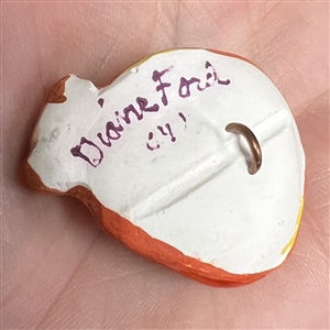 ADORABLE ceramic snail studio button by Diane Ford.