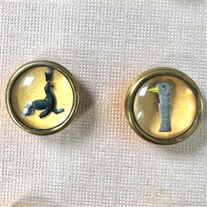 Original set of British Guinness buttons with store card.