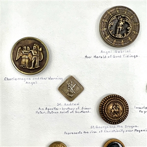 Card of 15 religious themed buttons. 