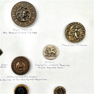 Card of 15 religious themed buttons. 