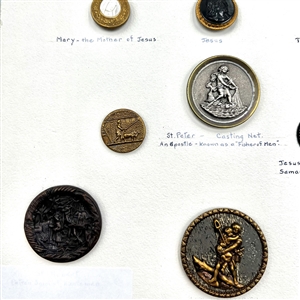Card of 15 religious themed buttons. 
