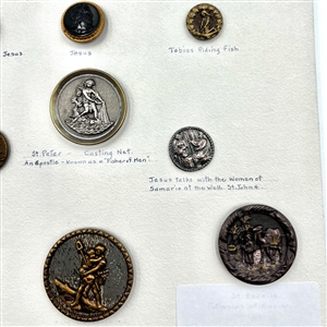 Card of 15 religious themed buttons. 