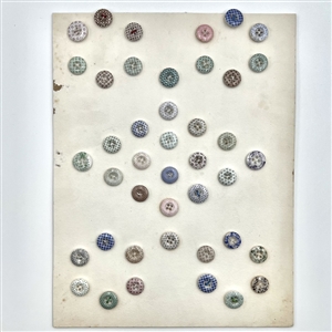 Card of 42 china calico buttons.
