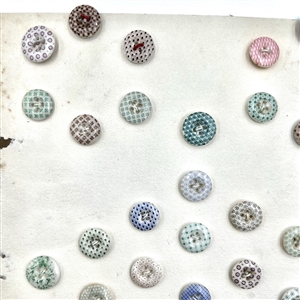 Card of 42 china calico buttons.