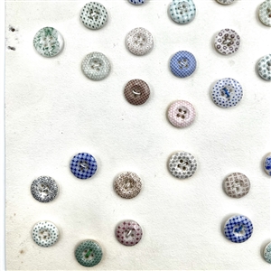 Card of 42 china calico buttons.