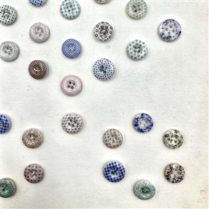 Card of 42 china calico buttons.