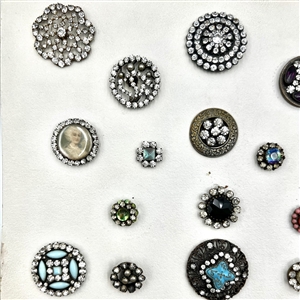 Card of 31 jeweled buttons. 