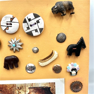 Card of  28 Native American themed buttons.