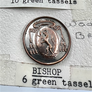 Card of 5 Ecclesiastic Livery buttons and one medal.